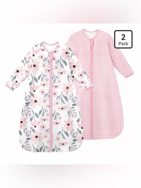 Baby Sleep Sack Long Sleeve Wearable Blanket 0.5 Tog Size 6-12 M (Medium) Pink